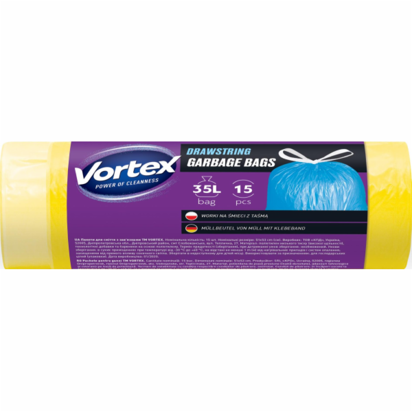 Pytle na odpadky Vortex, 35 l, 15 ks.