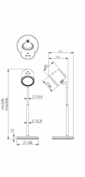 Svítilna BL-1005 WHITE, LED, stojací lampa, 6W
