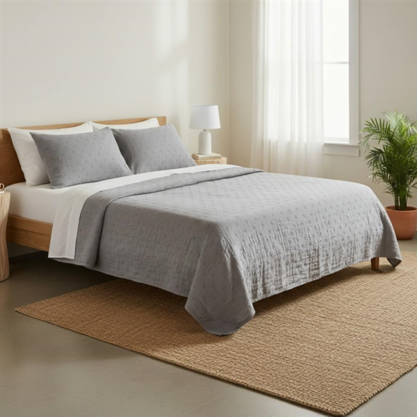 Lovatiese Domoletti Washed, světle šedá, 220 cm x 220 cm