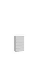 Komoda Domoletti CHLK45-U42, bílá, 42,2x77,2x128,1 cm