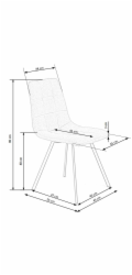 Jídelní stůl Halmar K-402, šedý