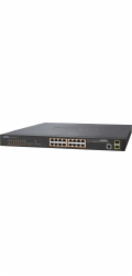 Planet GS-4210-16P2S L2 switch, 16x1Gb, 2x1Gb SFP, 16x PoE 802.3at 220W