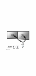 Neomounts NM-D750D - Montážní sada - plný pohyb - pro 2 LCD displeje - stříbrná - velikost obrazovky: 10"-32" - upevnění svorkou, průchodka, upevnitelné na stůl