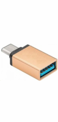 PREMIUMCORD Adaptér USB 3.1 C/male - USB 3.0 A/female, zlatý, OTG