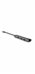 VERBATIM 49141 USB-C Multiport HUB, 2x USB 3.0, 1x USB-C, HDMI, LAN, šedá dokovací stanice