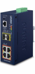 Planet IGS-5225-4P2S průmyslový L3 switch, 4x1Gb, 2x1Gb SFP, 4x PoE 802.3at 144W, dual 48-56VDC, -40~75, IP40