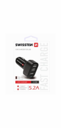 USB auto nabíječka  3x USB port  12V  5V