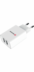Swissten Síťový Adaptér Smart Ic 2X Usb 2,1A Power + Datový Kabel Usb / Micro Usb 1,2 M Bílý