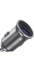 Swissten cl adaptér power delivery usb-c + quick charge 3.0 36w metal stříbrný