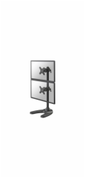 Neomounts FPMA-D700DDV/Držák displeje/na stůl/10-27"/stojan+průchodka/VESA 100X100/nosn. 2x6kg/2 displeje vert/černý