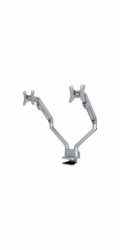 Neomounts FPMA-D750DSILVER/Držák displeje/na stůl/10-32"/svorka+průchodka/VESA 100X100/plyn. píst/nosn.2x8kg/2 displeje/