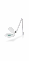NEDIS zvětšovací stolní LED lampa/ čočka 3 dioptrie/ spotřeba 10 W/ teplota 6500 K/ světelný tok 660 lm/ bílá