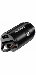 Swissten síťový adaptér power delivery 30w 1x usb-c + 1x usb bílý Swissten Síťový Adaptér GaN 1x USB-C + 1x USB 30W PD Bilý