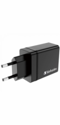VERBATIM Univerzální adaptér nabíječka CHR-30EU2, 30W, 1x USB-C, 3x USB černá