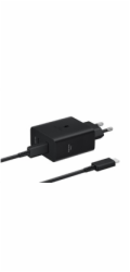 Samsung Dual USB-C 50W Cestovní nabíječka + USB-C Datový Kabel Black