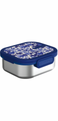 Quokka Quokka Kai - Nerezová nádoba na potraviny/oběd (modrý květ)