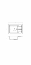 Černý dřez s flexi baterií - MAIDSINKS BALI dřez (62x44) 1B1D černý + baterie Flessi Black Edition