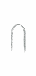 Zahradní centrum Arka, 145 cm x 37,5 cm x 260 cm, kov