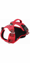 Ikonka Postroj pro psy, červený, oxfordská tkanina, velikost M, obvod krku 39-55 cm / obvod hrudníku 40-72 cm