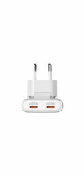 Verbatim GaN cestovní adaptér Fold 'n' Go 65W, 2×USB-C PD3.0, EU konektor, bílá