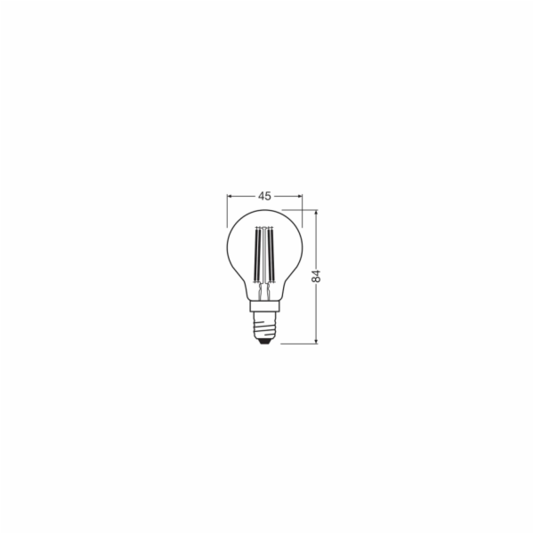 LED žárovka P45 3,4W E14 2700K 470LM