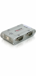 Delock USB 2.0 to 4 port serial HUB - Sériový adaptér - USB 2.0 - RS-232 x 4
