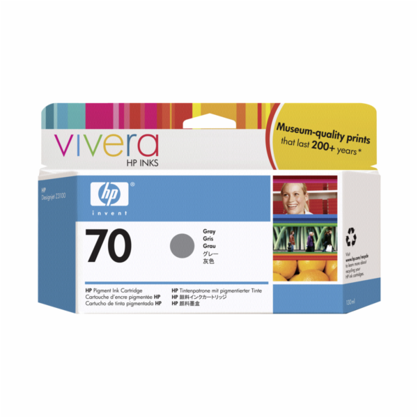 HP 70 - 130 ml - šedá - originální - DesignJet - inkousto...