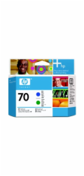 HP 70 - Modrá, zelená - tisková hlava - pro DesignJet HD Pro MFP, T120, Z2100, Z3100, Z3100ps, Z3200, Z3200ps, Z5200, Z5400