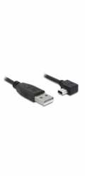 Delock kabel USB 2.0 A-samec > USB mini-B 5-pin samec pravoůhlý, 0,5 metru