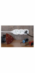 Prodlužovací přívod 5z.  10m, 3 x 1mm2, bílý