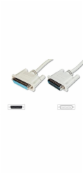 Digitus Serielles Datatransfer Verlängerungskabel, D-Sub25 (Stecker) > D-Sub25 (Buchse) (beige, 5 Meter)