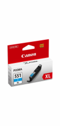 Canon CARTRIDGE CLI-551C XL azurová pro Pixma iP, Pixma iX, Pixma MG a Pixma MX 6850, 725x, 925, 8750 (695 str.)