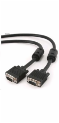 GEMBIRD Kabel VGA propojovací 10m, černý (HD15M/M, dvojité stínění, feritová jádra)
