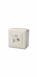 CAT 6a Class EA síťová zásuvka na/pod omítku 2x RJ45