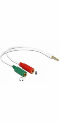 Delock adaptér sluchátek 1 x 3.5 mm 4 pin Stereo jack samec > 2 x 3.5 mm 3 pin Stereo jack samice (iPhone)