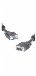 PREMIUMCORD Kabel VGA prodlužovací 3m (HD15M/F, dvojité stínění, feritová jádra), černý