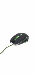 GEMBIRD myš MUSG-001-G optická, zeleno-černá, 2400 dpi, USB