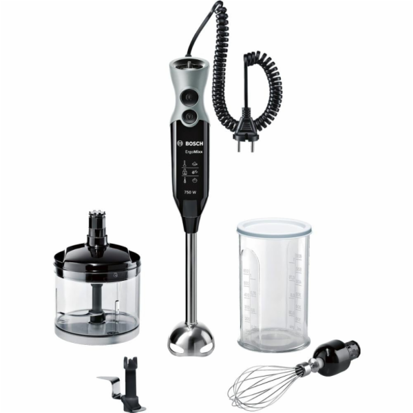 Bosch MSM67170 blender Immersion blender Black Silver 750 W