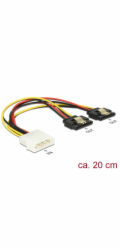 DeLOCK "5,25"-4pinová zástrčka > 2x SATA 15pinová zásuvka, Y-kabel"