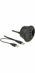 DeLOCK stolní hub 4x USB 3.0 60mm, USB hub