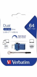 Verbatim Store n Go         64GB Dual Drive USB 3.0 / USB C 100000238107