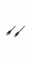 Digitus Připojovací kabel USB 2.0, typ A - B M / M, 1,0 m, černý