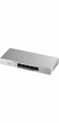 Zyxel GS1200-5HPv2 5-port Desktop Gigabit Web Smart PoE switch, 4x PoE+ GbE, PoE 60W, fanless