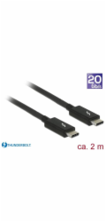 Delock - Kabel Thunderbolt - USB-C (M) do USB-C (M) - USB 3.1 Gen 1 / Thunderbolt 3 / DisplayPort 1.2a - 20 V - 3 A - 2 m - podporuje 4K - černá