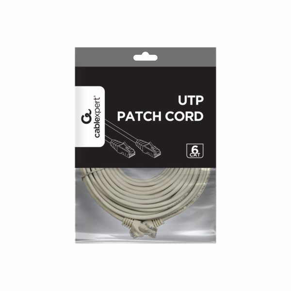 Gembird patch kábel Cat6 UTP, 10 m, šedý