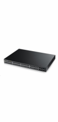 Zyxel GS1920-48HPV2 52-port Gigabit WebManaged PoE Switch, 48x gigabit RJ45, 4x gigabit RJ45/SFP, 2x SFP, 375W pro PoE