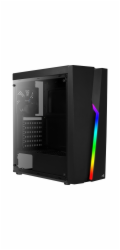 Aerocool Bolt, skrinka ATX, RGB LED, ventilátor, čierna