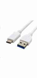 Kabel C-TECH USB 3.0 AM na Type-C kabel (AM/CM), 1m, bílý - CB-USB3C-10W