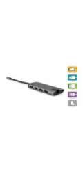 VERBATIM 49142 USB-C Multiport HUB, 3x USB 3.0, 1x USB-C, HDMI, LAN, SD, microSD, šedá dokovací stanice