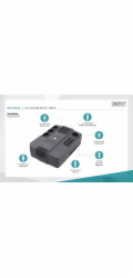 DIGITUS UPS vše-v-jednom, 800VA / 480W, LED 12V / 9Ah x1, 4x CEE 7 / 7,3x IEC C13, USB, RJ45